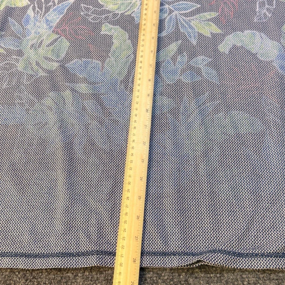 Tommy Bahama IslandZone Polo Mens XL Blue Tropical Leaf Print Resort Hawaiian - Picture 4 of 7